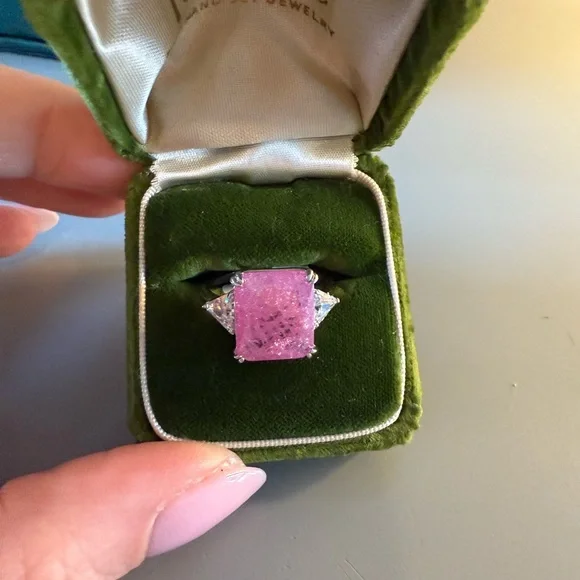 BP Bomb Party OG Ring Size 8 Pink Ice Rhodium Light Up The Night - Picture 3 of 4